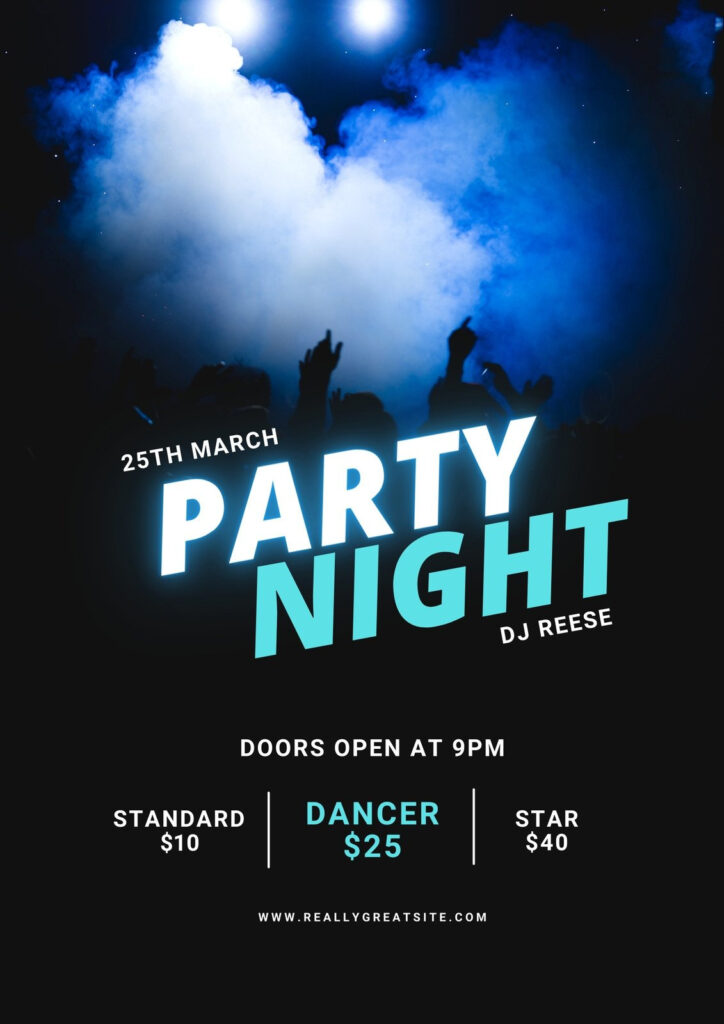 Free Printable And Customizable Club Flyer Templates | Canva Inside Free Printable Flyers For Parties