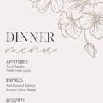 Free Printable And Customizable Dinner Party Menu Templates | Canva Inside Free Printable Dinner Party Menu Template