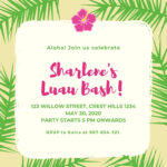 Free, Printable And Customizable Luau Invitation Templates | Canva With Hawaiian Party Invitations Free Printable