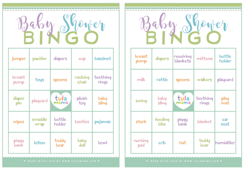 Free Printable Baby Shower Bingo Pertaining To Printable Baby Shower Bingo Games Free