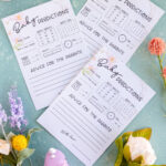 Free Printable Baby Shower Predictions & Advice Cards For Free Printable Baby Advice Cards