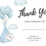 Free Printable Baby Shower Thank You Card Templates | Canva Regarding Free Printable Baby Shower Cards Templates