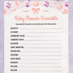 Free Printable Baby Shower Word Scramble   Play Party Plan Inside Free Printable Baby Shower Games Word Scramble