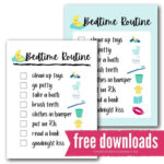 Free Printable Bedtime Routine Chart For A Smooth & Tear Free Evening For Free Printable Bedtime Routine Chart