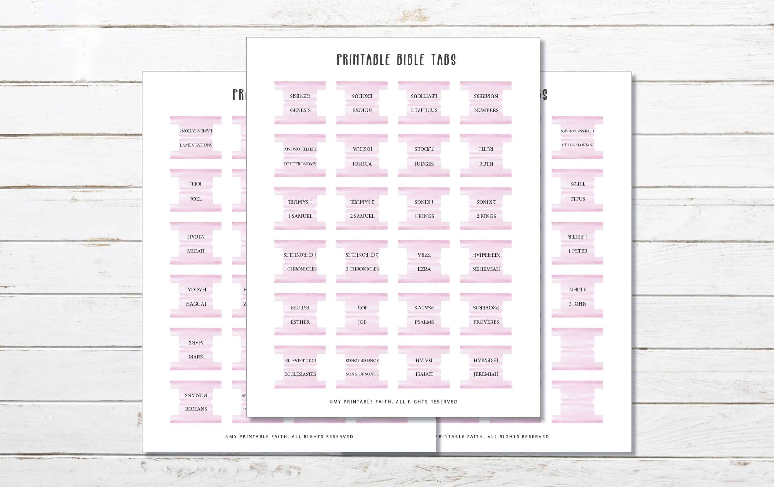 Free Printable Bible Tabs (With Instructions) - My Printable Faith for Free Printable Books of the Bible Tabs