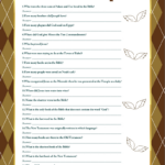Free Printable Bible Trivia Quiz With Answer Key With Free Printable Bible Trivia For Adults