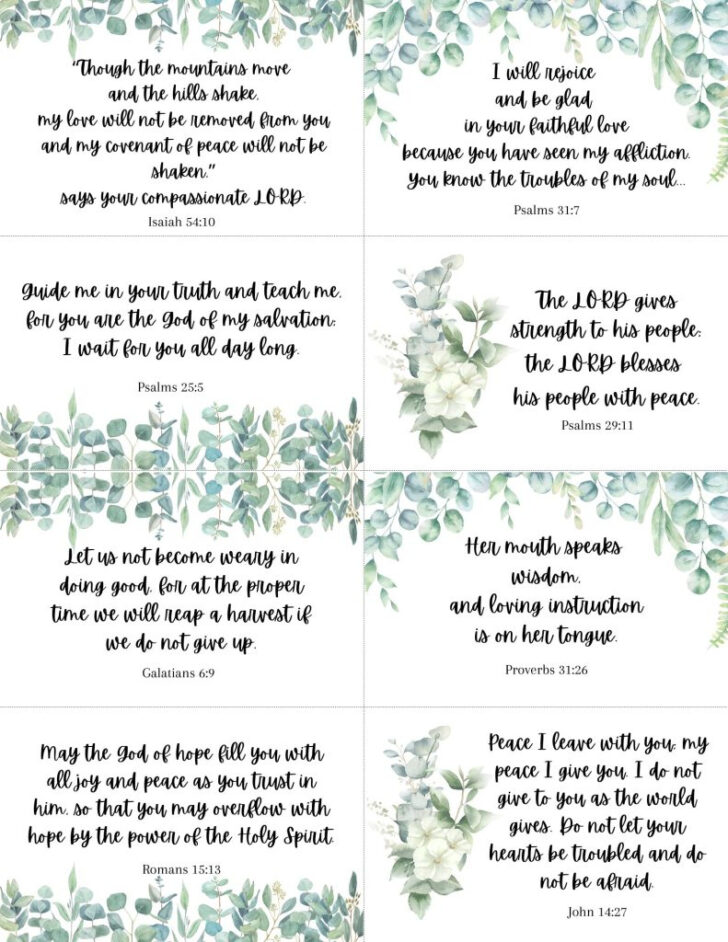 Free Printable Bible Verse Cards