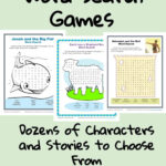 Free, Printable Bible Word Search Activities On Sunday School Zone For Free Printable Bible Games For Youth