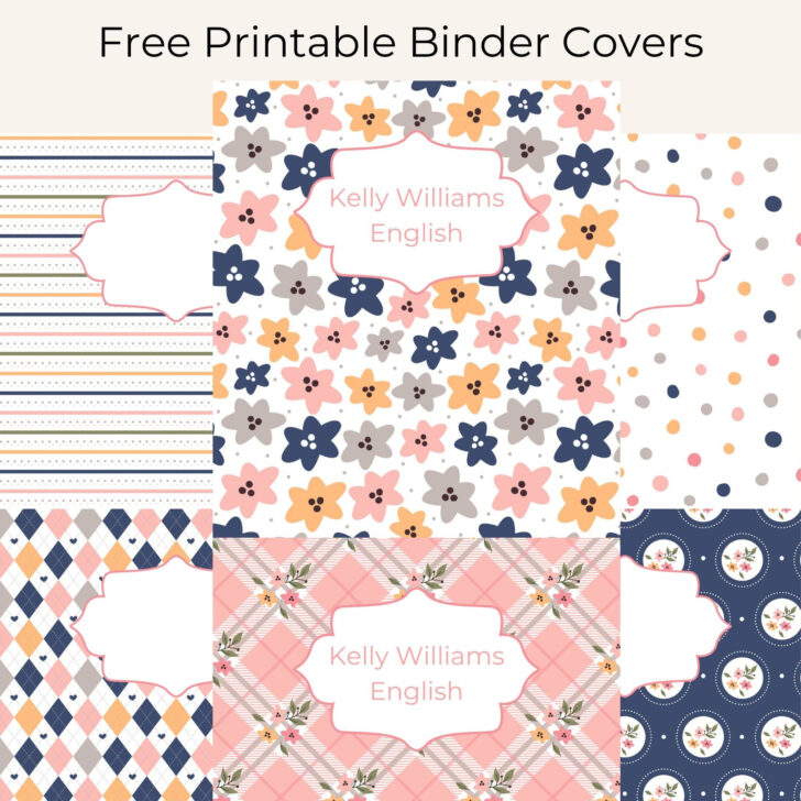 Free Printable Customizable Binder Covers