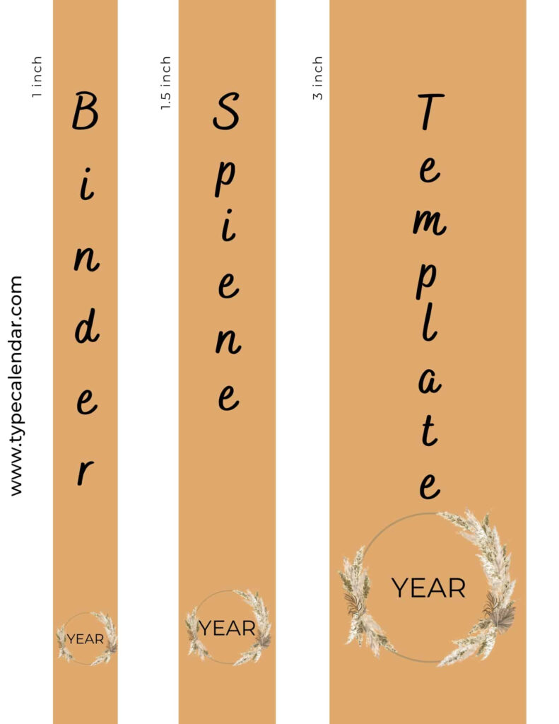 Free Printable Binder Spine Insert Templates [1, 2, 3 Inch] Label Within Free Printable Binder Covers And Spines
