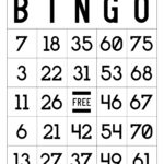 Free Printable Bingo Cards   Paper Trail Design For Free Printable Number Bingo Cards 1 20
