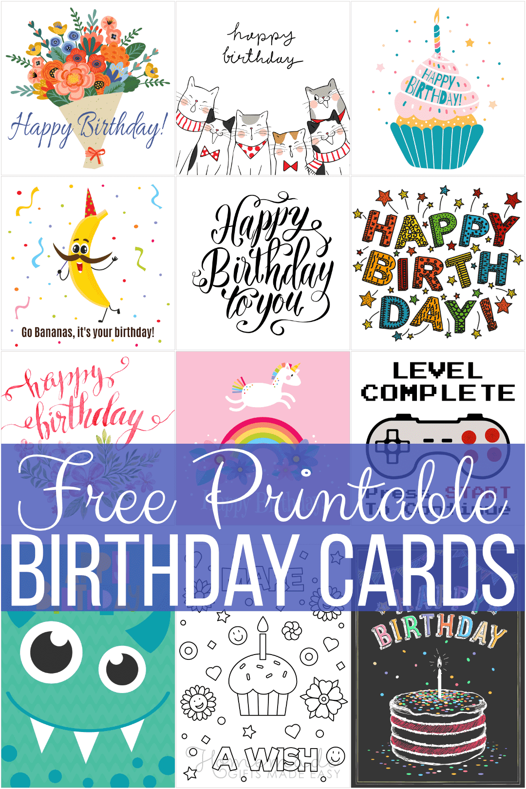Free Printable Birthday Cards For Everyone inside Free Printable Cards
