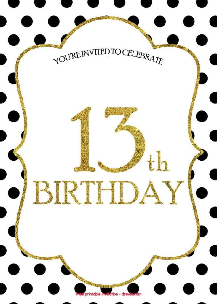 Free Printable Birthday Party Invitations For 13 Year Old Pertaining To 13Th Birthday Party Invitations Printable Free Free Printable Birthday Party Invitations For 13 Year Old Pertaining To 13Th Birthday Party Invitations Printable Free