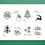 Free Printable Black And White Christmas Gift Tags   Aubree Originals In Christmas Gift Tags Free Printable Black And White