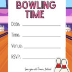 Free Printable Blank Bowling Invitation Template Pdf Regarding Free Printable Bowling Birthday Party Invitations