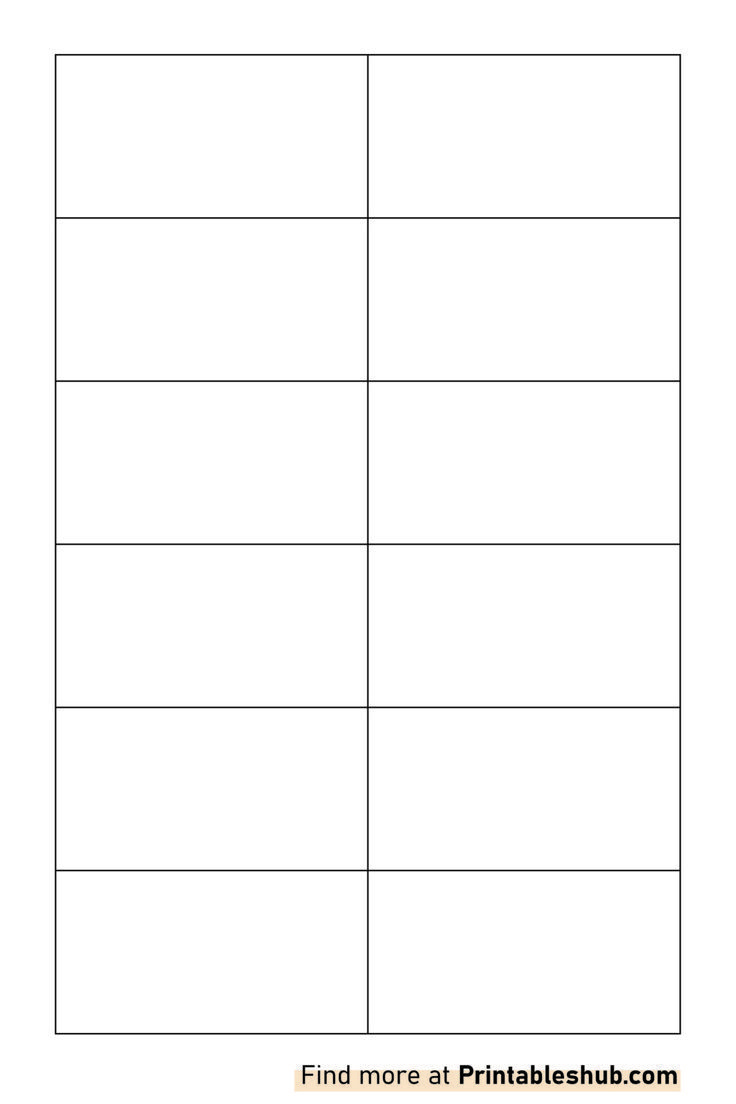 Free Printable Blank Business Card Template Pdf inside Free Printable Blank Business Cards