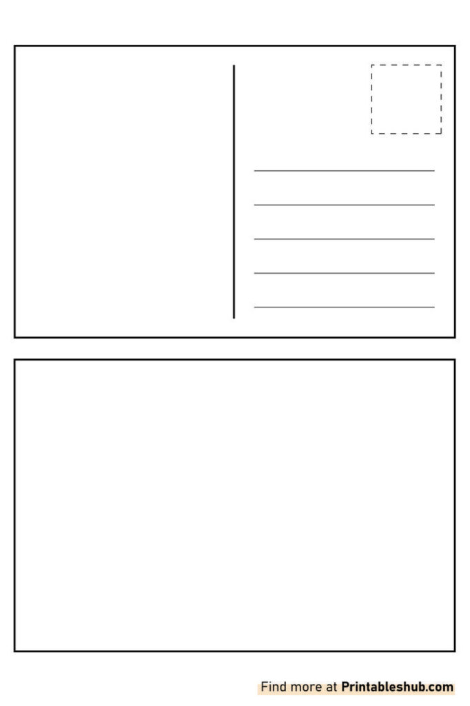 Free Printable Blank Postcard Template Pdf Inside Free Blank Printable Postcards