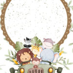 Free Printable Blank Safari Invitation Template [Pdf Included] Throughout Jungle Theme Birthday Invitations Free Printable