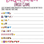 Free Printable Bridal Shower Emoji Game With Wedding Emoji Pictionary Free Printable