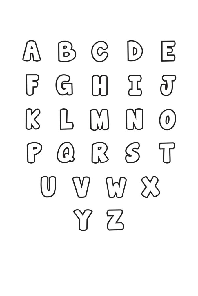 Free Printable Bubble Letter Alphabet Stencils With Free Printable Alphabet Stencils Templates