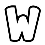 Free Printable Bubble Letter Stencils: Bubble Letter W Pertaining To Free Printable 12 Inch Letter Stencils
