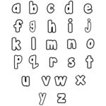 Free Printable Bubble Letter Stencils: Lowercase Pertaining To Free Printable Lower Case Letters