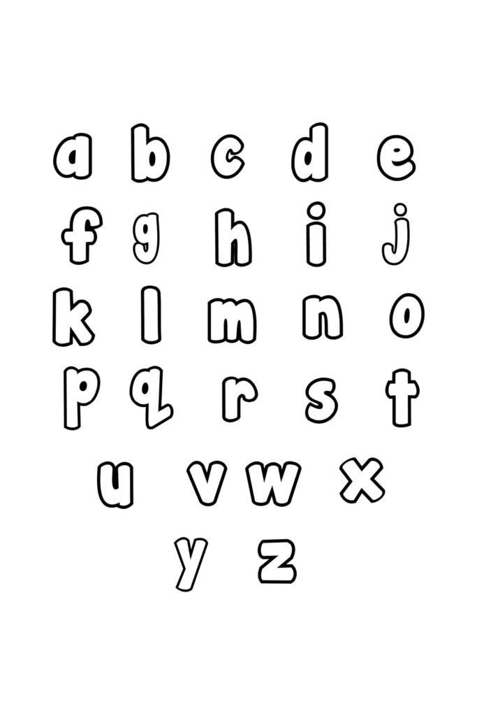 Free Printable Bubble Letter Stencils: Lowercase Pertaining To Free Printable Lower Case Letters