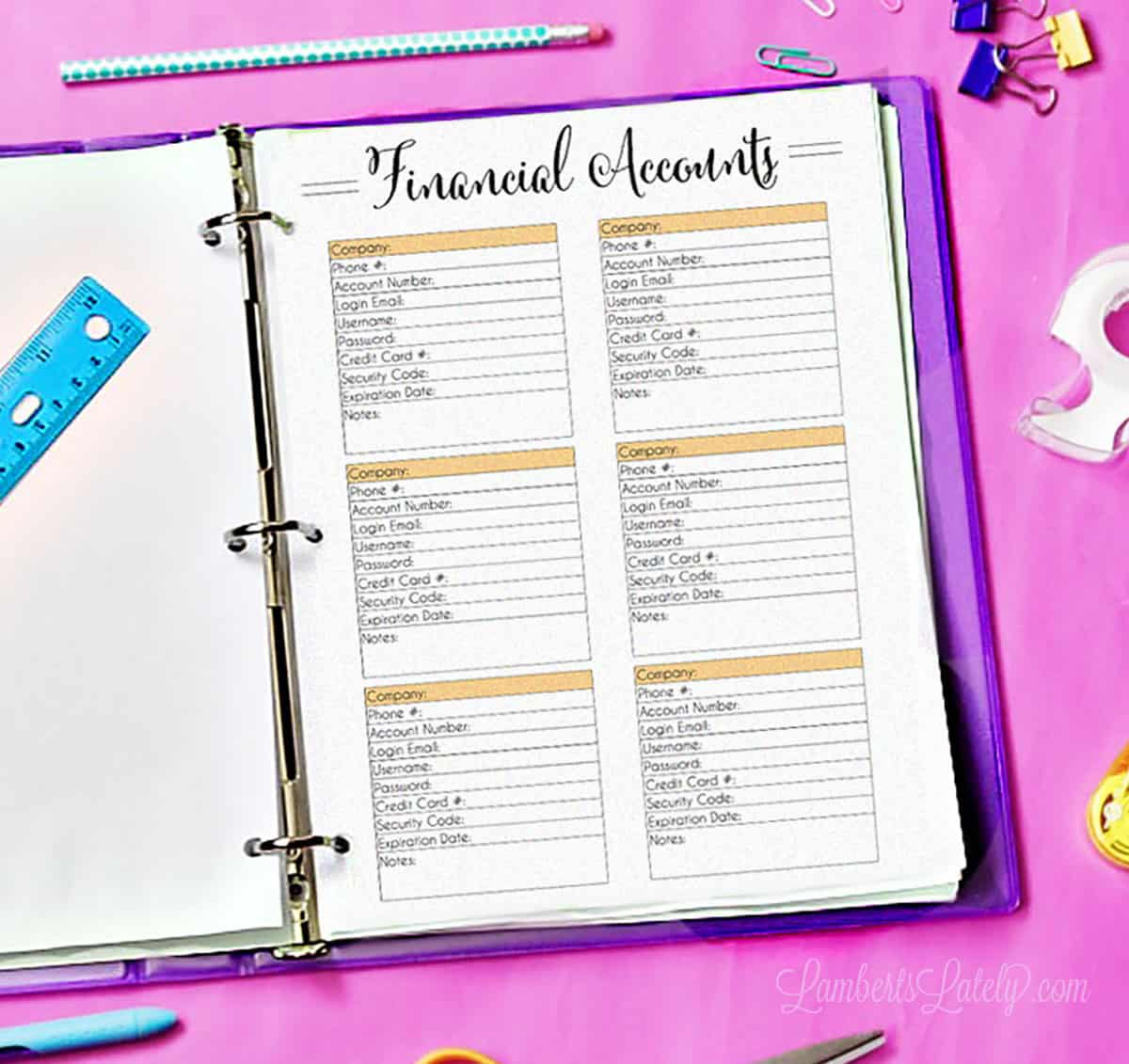Free Printable Budget Planner | Lamberts Lately for Free Printable Budget Binder