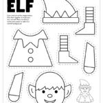 Free Printable Build An Elf Craft   Pjs And Paint With Regard To Free Printable Elf Pattern
