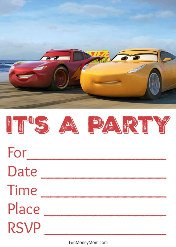 Free Printable Cars Birthday Invitations Fun Money Mom With Regard To Free Printable Disney Cars Birthday Party Invitations Free Printable Cars Birthday Invitations Fun Money Mom With Regard To Free Printable Disney Cars Birthday Party Invitations