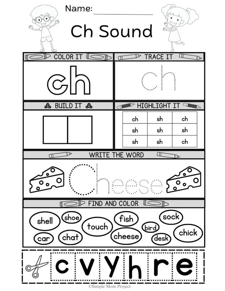 Free Printable Ch Digraph Worksheets