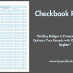 Free Printable Checkbook Register Templates [Pdf, Excel] Within Free Printable Transaction Register