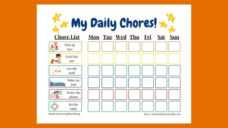 Free Printable Toddler Chore Chart
