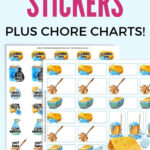 Free Printable Chore Charts And Chore Planner Stickers In Chore Stickers Free Printable