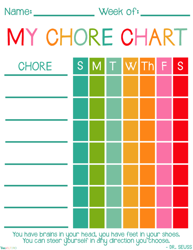 Free Printable Chore Charts For Kids! Viva Veltoro Regarding Free Printable Chore List For Teenager Free Printable Chore Charts For Kids! Viva Veltoro Regarding Free Printable Chore List For Teenager