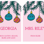 Free Printable Christmas Gift Tags In Pink   Editable   Merriment Regarding Free Printable Gift Tags Personalized