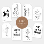 Free Printable Christmas Gift Tags – Squijoo Intended For Christmas Gift Tags Free Printable Black And White