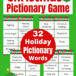 Free Printable Christmas Pictionary Game Cards For Holiday Parties Pertaining To Free Printable Christmas Pictionary Cards
