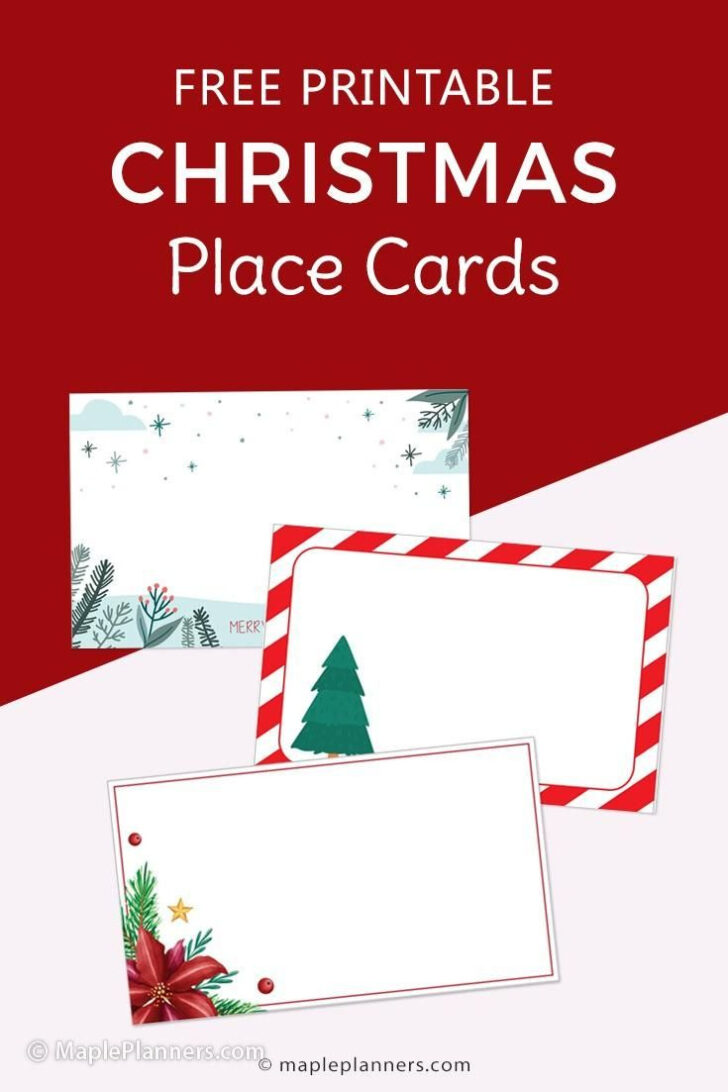 Free Printable Place Card Templates Christmas