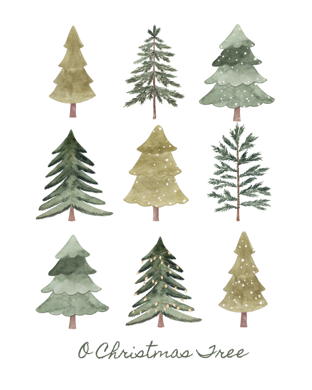 Free Printable Christmas Tree Art - Clean And Scentsible pertaining to Free Printable Christmas Art