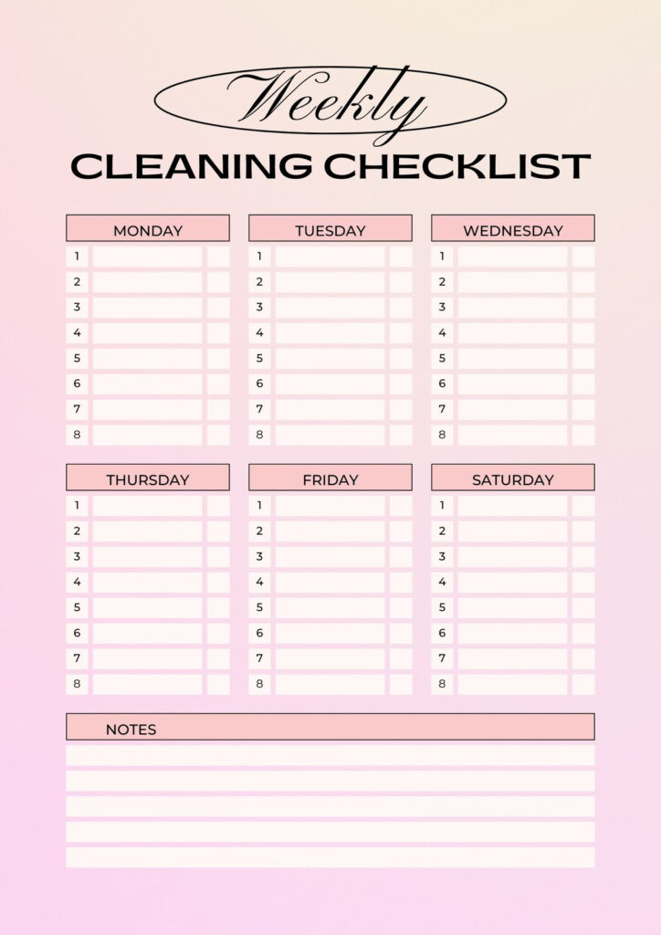 Free Printable Cleaning Checklist Templates | Canva With Free Printable Housework Checklist Free Printable Cleaning Checklist Templates | Canva With Free Printable Housework Checklist