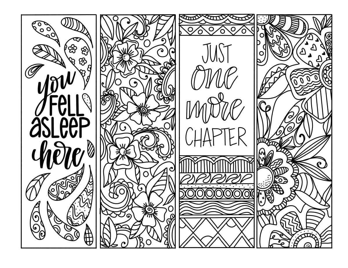 Free Printable Coloring Bookmarks - Amy Latta Creations throughout Free Printable Bookmarks to Color