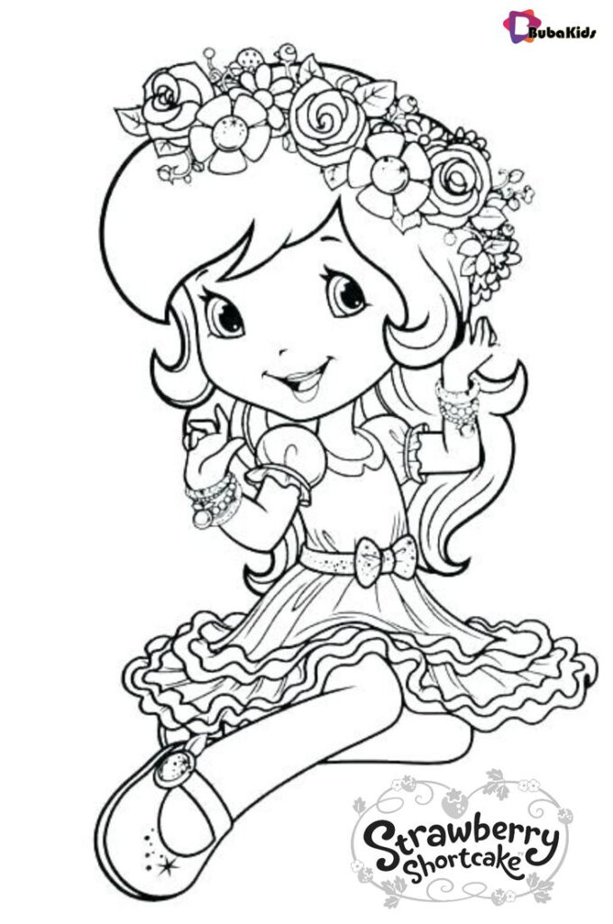 Free Printable Coloring Page Strawberry Shortcake. | Bubakids Within Strawberry Shortcake Coloring Pages Free Printable Free Printable Coloring Page Strawberry Shortcake. | Bubakids Within Strawberry Shortcake Coloring Pages Free Printable