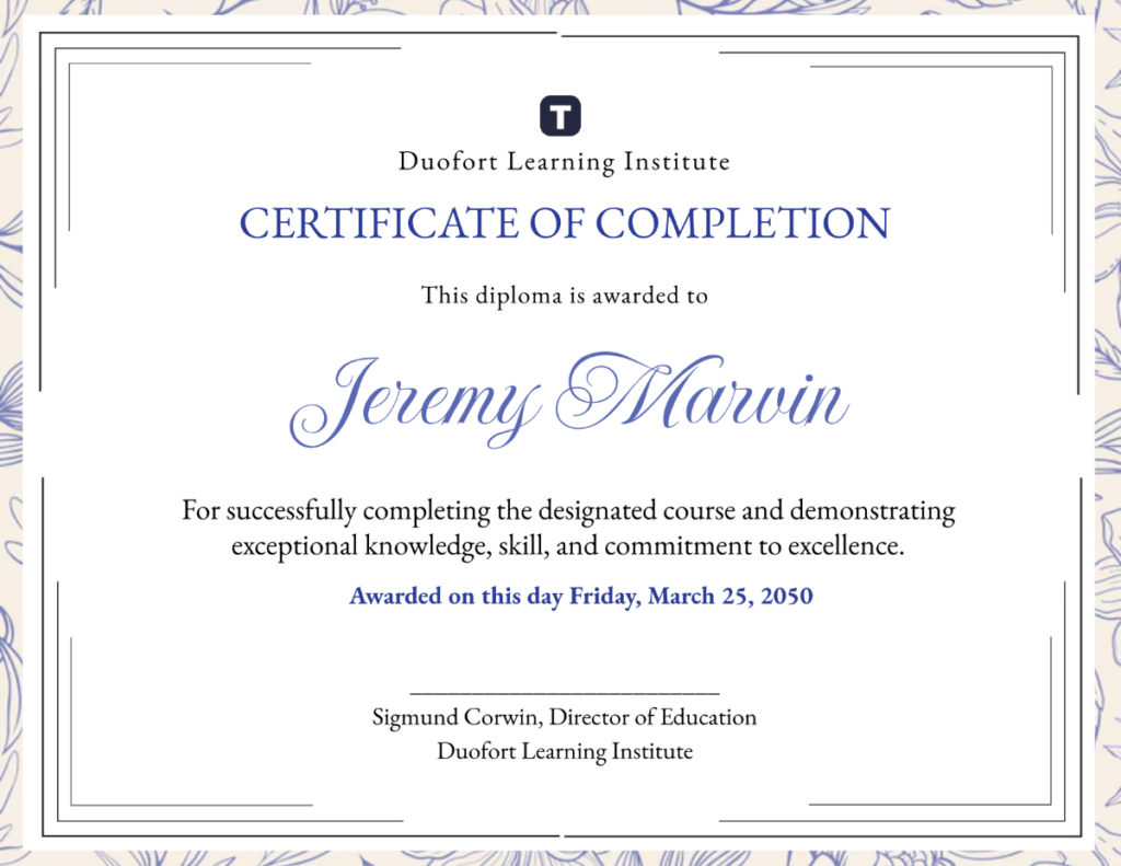 Free Printable Completion Certificate Templates To Customize Online Throughout Certificate Of Completion Template Free Printable