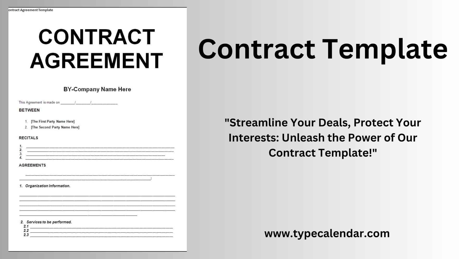 Free Printable Contract Templates [Word, Pdf] Services &amp;amp; Employment intended for Free Printable Contracts