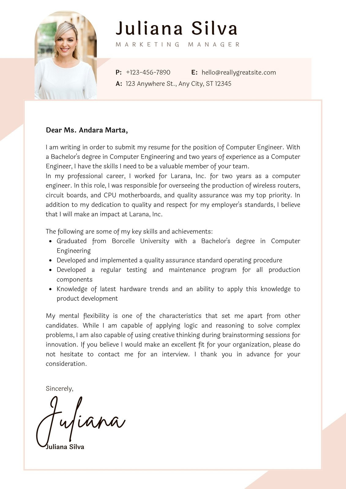 Free Printable Cover Letter Templates You Can Customize | Canva with Free Printable Resume Cover Letter Templates