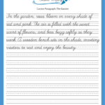 Free Printable Cursive Paragraph Writing Worksheets With Free Printable Cursive Writing Paragraphs
