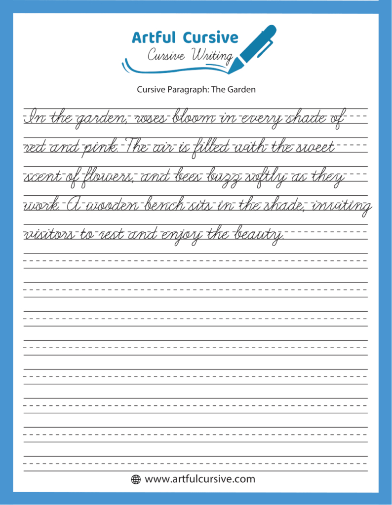 Free Printable Cursive Paragraph Writing Worksheets With Free Printable Cursive Writing Paragraphs Free Printable Cursive Paragraph Writing Worksheets With Free Printable Cursive Writing Paragraphs