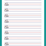Free Printable Cursive Writing Worksheet Templates | Canva Inside Free Printable Cursive Practice