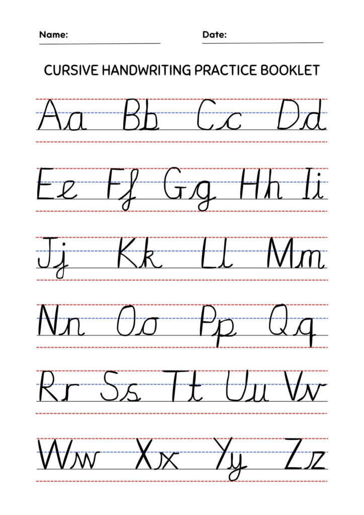 Free Printable Cursive Writing Worksheet Templates | Canva Within Free Printable Cursive Practice Free Printable Cursive Writing Worksheet Templates | Canva Within Free Printable Cursive Practice